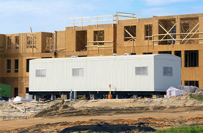 temporary office spaces for rent at a construction site in Canton, MI